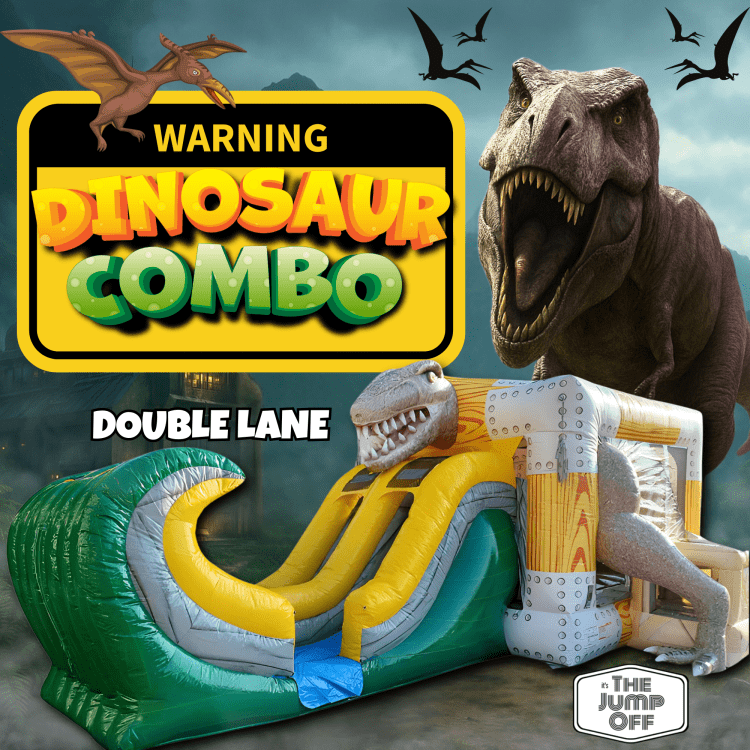 Dinosaur Bounce House Combo (Water or Dry Slide) Dinosaur Bounce House Combo (Water or Dry Slide)