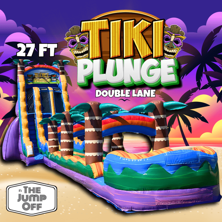 Tiki Plunge Double Lane 27ft with Slip and Slide Tiki Plunge Double Lane 27ft with Slip and Slide