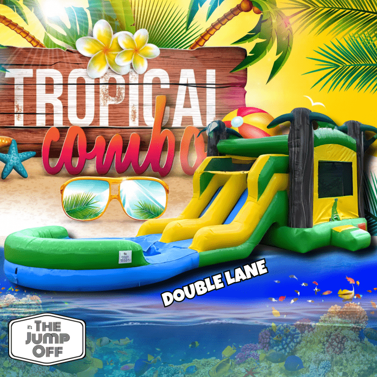 Tropical Dual Lane Combo (Water or Dry Slide) Tropical Dual Lane Combo (Water or Dry Slide)