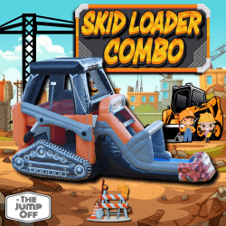 Skid Loader Bounce House (Water or Dry Slide)