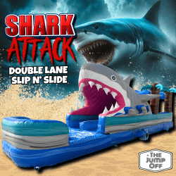 Shark Attack Double Lane Slip n Slide 35ft long