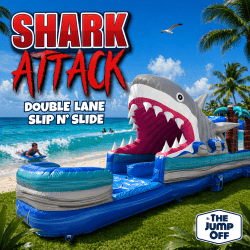Shark Attack Double Lane Slip n Slide 35ft long